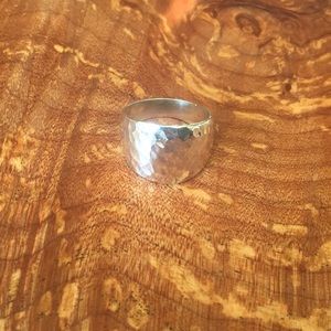 Hammered Sterling silver ring